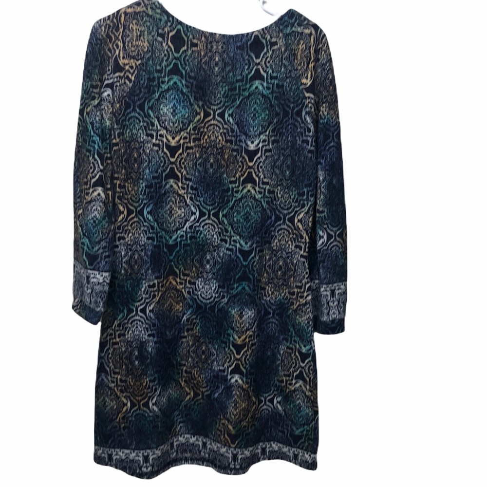 Axyeh Medium Sweater Dress Button Neckline